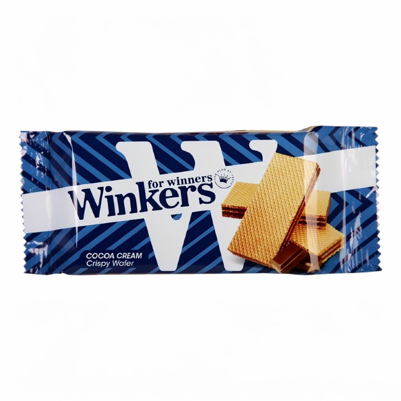 ویفر کاکائویی با کرم کاکائو وینکرز ( Winkers ) وزن 45 گرمی (کارتن 30 بسته‌ای)
