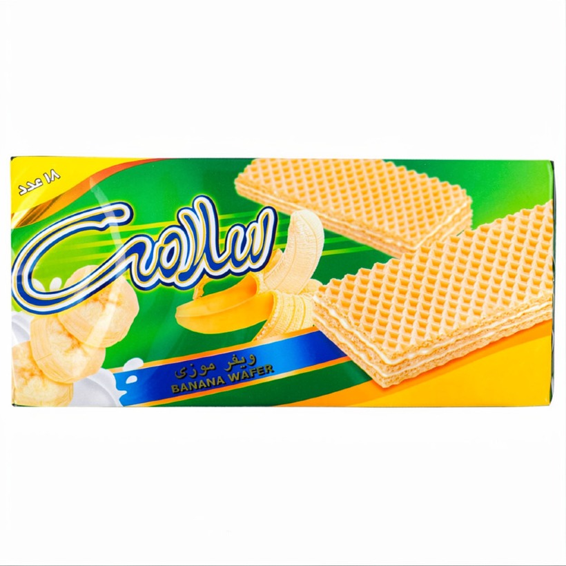 ویفر سلامت با طعم موز وزن 85 گرمی (کارتن 24 بسته‌ای)
