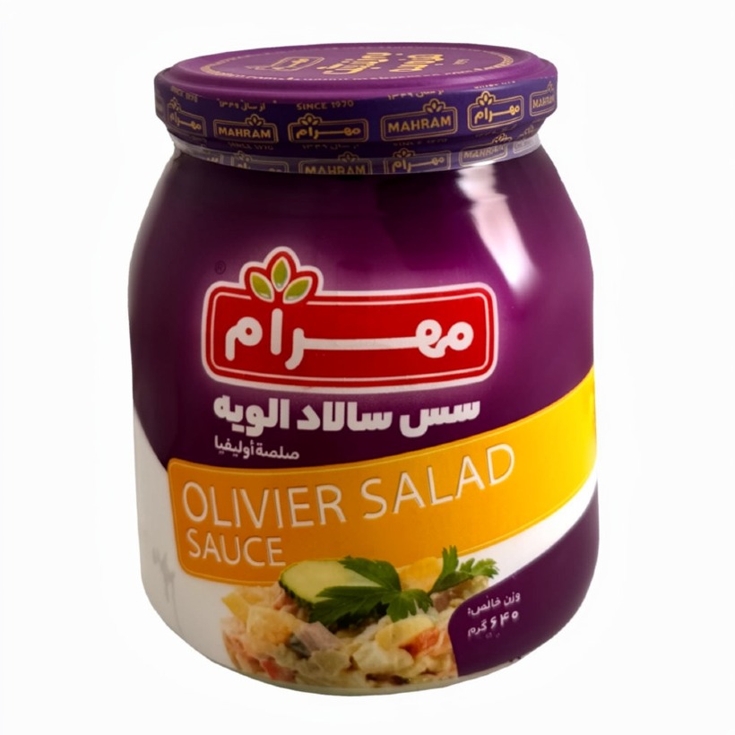 سس سالاد الویه مهرام وزن 640 گرمی (بسته 12 عددی)