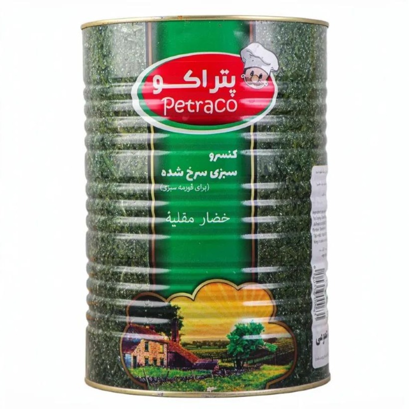 کنسرو سبزی قورمه سرخ شده پتراکو وزن 4 کیلوگرمی (بسته 4 عددی)