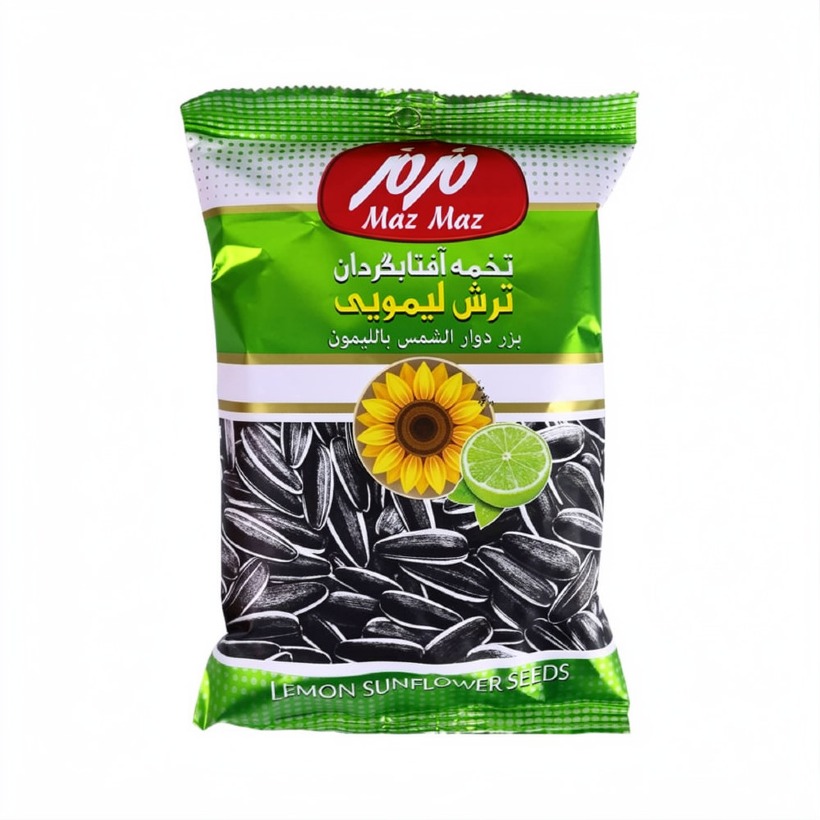 تخمه آفتابگردان ترش لیمویی مزمز وزن 105 گرمی (کارتن 16 عددی)