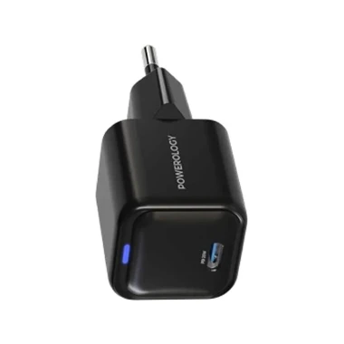 شارژر دیواری پاورولوژی مدل Ultra-Compact GaN Charger PWCUQC015 توان 20 وات