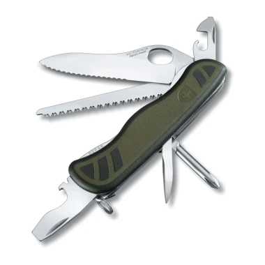 چاقوی شکاری 10 کاره مشکی و سبز ویکتورینوکس  مدل Swiss Soldier’s Knife 08 – 0.8461.MWCH