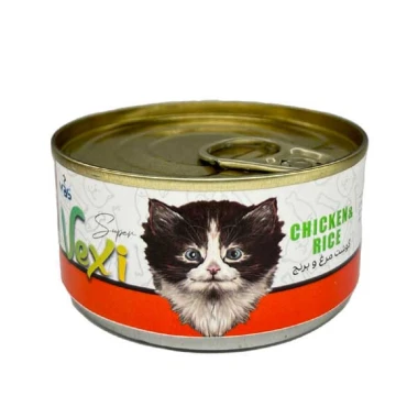 کنسرو بچه گربه وکسی vexi طعم مرغ و برنج 110g