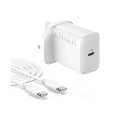 شارژر دیواری انکر مدل Anker B2347 با توان خروجی 20 وات به همراه کابل Type-C (3 پین)