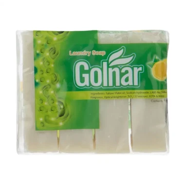 صابون لباسشویی گلنار  بسته 4 عددی (کارتن 12 بسته‌ای)