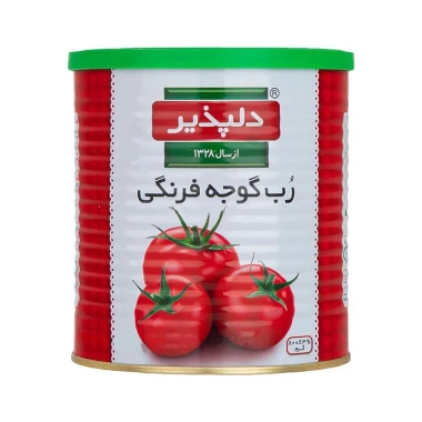 کنسرو رب گوجه فرنگی دلپذیر وزن 800 گرمی (بسته 12 عددی)
