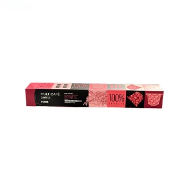 کپسول قهوه اسپرسو مولتی کافه مدل ( FORTE ) ترکیب 100 درصد روبوستا بسته 10 عددی (کارتن 12 بسته‌ای)