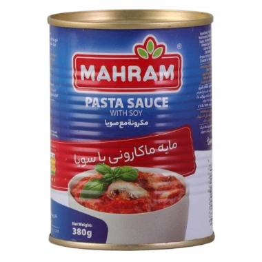 کنسرو مایه ماکارونی با سویا مهرام وزن 380 گرمی (بسته 12 عددی)