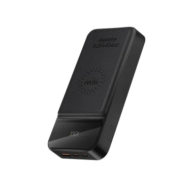 پاوربانک بی سیم پرومیت مدل Promate AURATORQ-20.BLACK با ظرفیت 20000 میلی آمپر ساعت