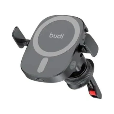 پایه نگهدارنده و شارژر بی‌سیم 15 وات موبایل بودی مدل Budi CM570B