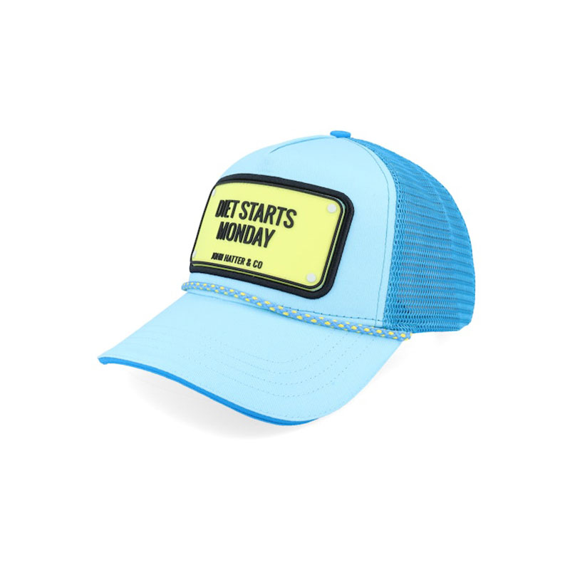 کلاه کپ سیلیکونی جان هتر مدل Diet Starts Monday آبی