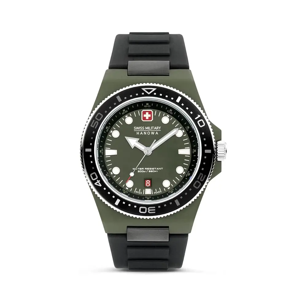 ساعت مردانه بند مشکی سوئیس میلیتاری مدل Swiss Military SMWGN0001181