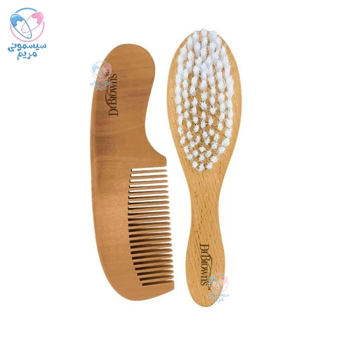 شانه و برس چوبی دکتر براون مدل Dr Brown's 086